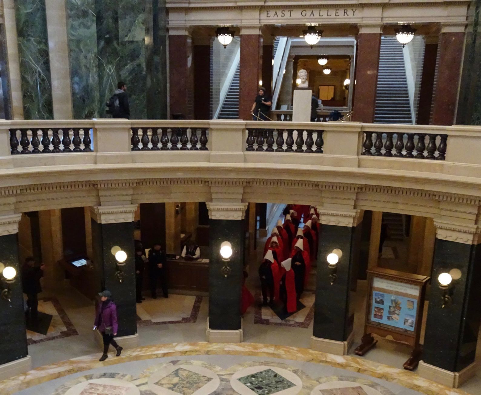 Entering the Capitol rotunda
